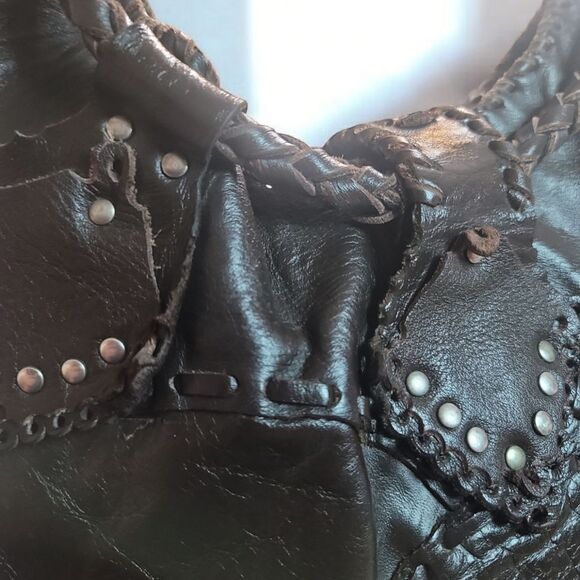 All Leather Brown Women's Tote Bag And NECKLACE SET IN EUC - Picture 6 of 12